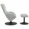 Chaise Œuf avec Pouf Gris clair Velours 631204631204