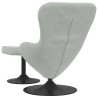 Chaise Œuf avec Pouf Gris clair Velours 631204631204