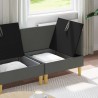 Canapé modulaire avec rangement 3 pcs Gris foncé Tissu 631206631206