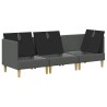 Canapé modulaire avec rangement 3 pcs Gris foncé Tissu 631206631206