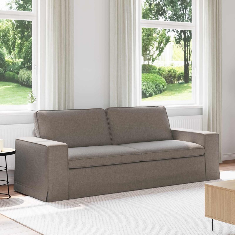 Canapé Taupe 222 x 80 x 82 cm tissu 631207631207