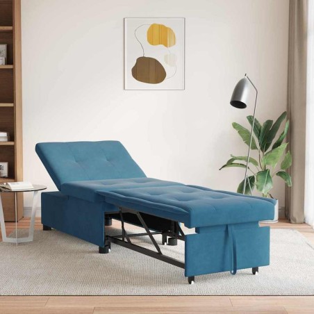 Canapé-Lit Bleu 194 x 67 x 82 cm Velours 631208631208