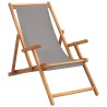 Chaise de plage Gris clair Bois de teck massif 631211631211