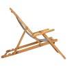Chaise de plage Gris clair Bois de teck massif 631211631211