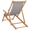 Chaise de plage Gris clair Bois de teck massif 631211631211