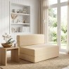 Canapé-lit pliable Crème 70 x 80 x 60 cm Tissu 631212631212