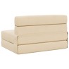 Canapé-lit pliable Crème 70 x 80 x 60 cm Tissu 631212631212