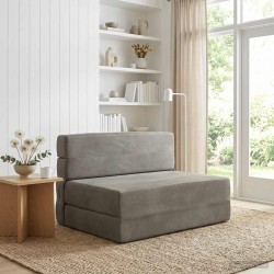 Canapé-lit pliable Gris clair 70 x 80 x 60 cm Tissu 631213631213