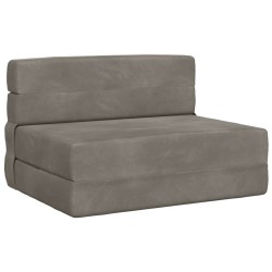 Canapé-lit pliable Gris clair 70 x 80 x 60 cm Tissu 631213631213