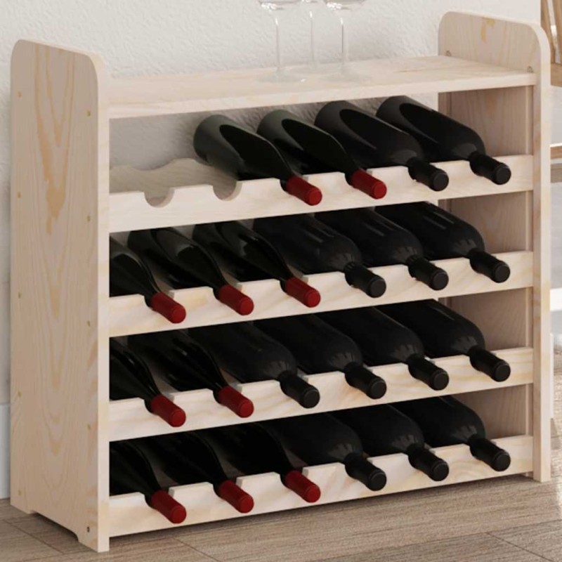 Casier à vin et panneau supérieur 67,5x25x60 cm bois pin massif 631214631214