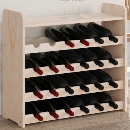 Casier à vin et panneau supérieur 67,5x25x60 cm bois pin massif 631214631214