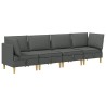 Canapé modulaire avec rangement 4 pcs Gris foncé Tissu 631215631215
