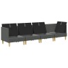 Canapé modulaire avec rangement 4 pcs Gris foncé Tissu 631215631215