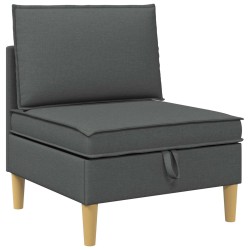 Canapé modulaire avec rangement 4 pcs Gris foncé Tissu 631215631215