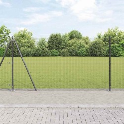 Clôture en fil soudé avec base en béton 10 x 1,2 m Gris Maille 631217631217