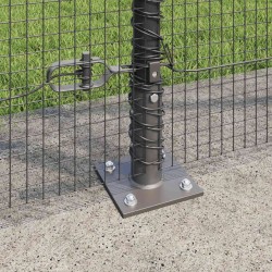Clôture en fil soudé avec base en béton 25 x 1,6 m Gris Maille 631221631221