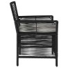 Chaise d'Extérieur avec coussin 4 pcs Noir et Crème polyrotin 631227631227