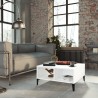 Table basse blanc 60x60x30 cm bois d'ingénierie 631230631230