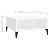 Table basse blanc 60x60x30 cm bois d'ingénierie 631230631230