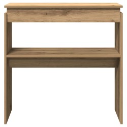 Table console chêne artisanal 80x30x80 cm bois d'ingénierie 631232631232