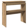 Table console chêne artisanal 80x30x80 cm bois d'ingénierie 631232631232