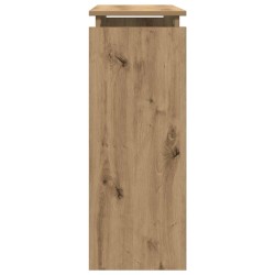 Table console chêne artisanal 80x30x80 cm bois d'ingénierie 631232631232