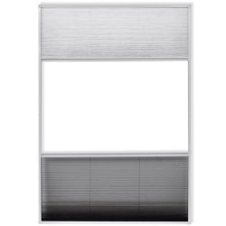 Moustiquaire plissée pour fenêtre 160 x 80 cm avec store occultant 631245631245