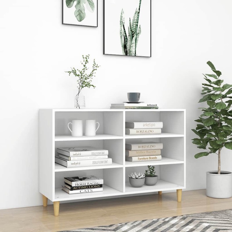 Buffet blanc 103,5x35x70 cm bois d'ingénierie 631248631248