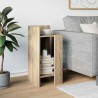 Table d'appoint avec étagère chêne sonoma 25,5x27x60 cm 631250631250