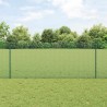 Clôture en fil soudé avec poteaux 25 x 1 m Acier galvanisé Vert 631251631251