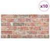 Panneaux muraux 10 pcs Rouge 100 x 50 cm Mousse EPS 631253631253