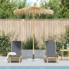 Parasol Tiki avec toile en feuille de bananier 180 cm en bambou 631256631256