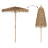 Parasol Tiki avec toile en feuille de bananier 180 cm en bambou 631256631256