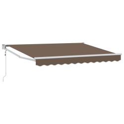 Auvent rétractable Taupe 3,5 x 2 m Polyester et métal 631257631257