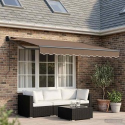 Auvent rétractable Taupe 3,5 x 2 m Polyester et métal 631261631261