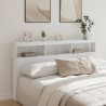 Armoire tête de lit avec LED blanc 180x17x102 cm 631262631262