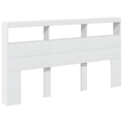 Armoire tête de lit avec LED blanc 180x17x102 cm 631262631262
