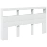 Armoire tête de lit avec LED blanc 180x17x102 cm 631262631262