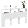 Armoire tête de lit avec LED blanc 180x17x102 cm 631262631262