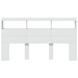 Armoire tête de lit avec LED blanc 180x17x102 cm 631262631262