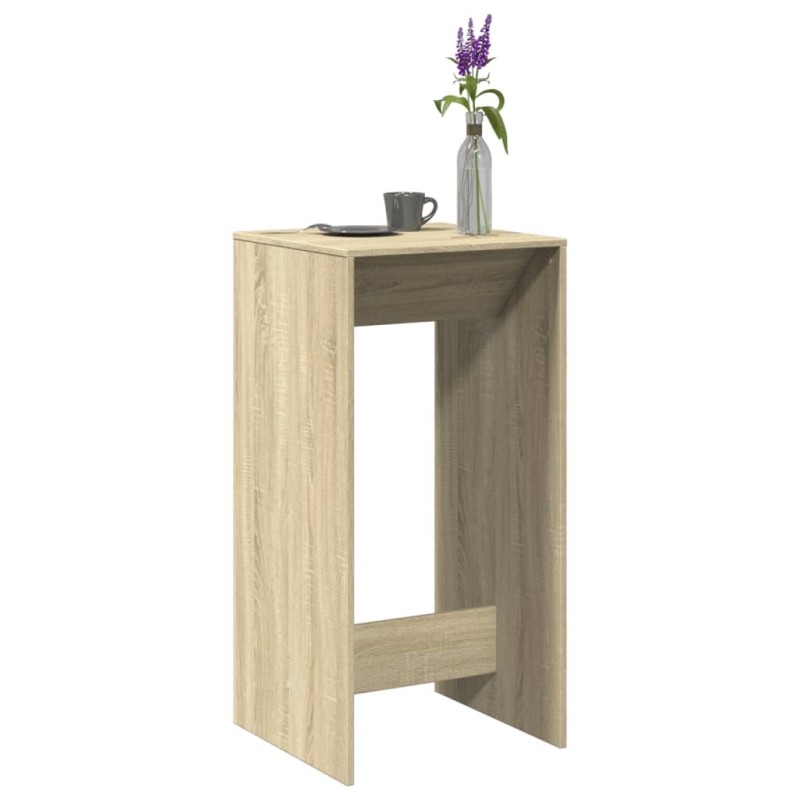 Table de bar chêne sonoma 51x50x103,5 cm bois d'ingénierie 631268631268