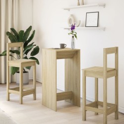 Table de bar chêne sonoma 51x50x103,5 cm bois d'ingénierie 631268631268