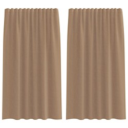 Rideaux en voile à œillets 2 pcs marron clair 631271631271