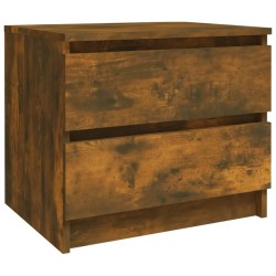 Table de chevet Chêne fumé 50x39x43,5 cm Bois d'ingénierie 631272631272