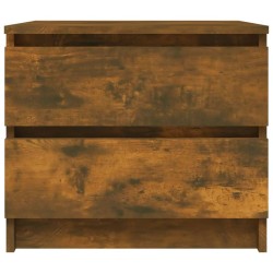 Table de chevet Chêne fumé 50x39x43,5 cm Bois d'ingénierie 631272631272
