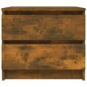 Table de chevet Chêne fumé 50x39x43,5 cm Bois d'ingénierie 631272631272