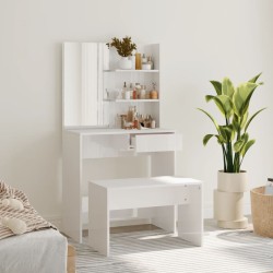 Ensemble de coiffeuse Blanc brillant 74,5x40x141 cm 631274631274
