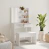 Ensemble de coiffeuse Blanc brillant 74,5x40x141 cm 631274631274