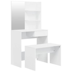 Ensemble de coiffeuse Blanc brillant 74,5x40x141 cm 631274631274