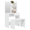 Ensemble de coiffeuse Blanc brillant 74,5x40x141 cm 631274631274